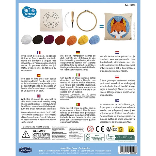 SENTOSPHERE Set creativ Punch needle Vulpe
