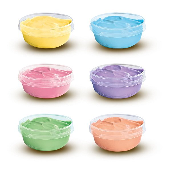 Colori a dita pastello - piccoli vasetti 6 x 45ml