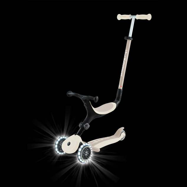 Globber Detská kolobežka Go up active lights ecologic Coconut