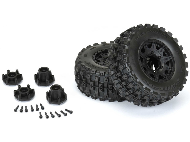 Pro-Line koleso 2.8", pneu Badlands MX28 Belted, disk Raid H12 čierny (2)
