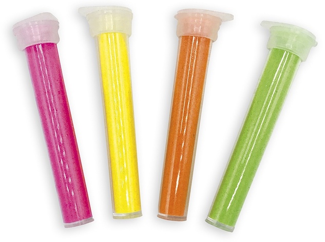 Janod Atelier Set Midi Nisip colorat cu sclipici Fluturi de la 6 ani