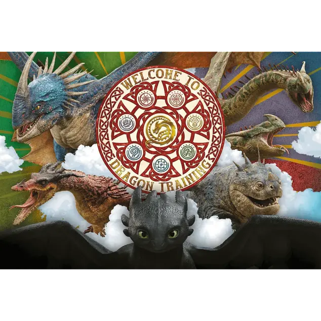 Trefl Puzzle 100 Draci v akcii / Ako vycvičiť draka