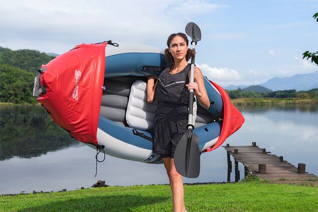 Bestway 65176 Kayak inflable Hydro-Force Rapid X1, 290 x 91 x 42 cm