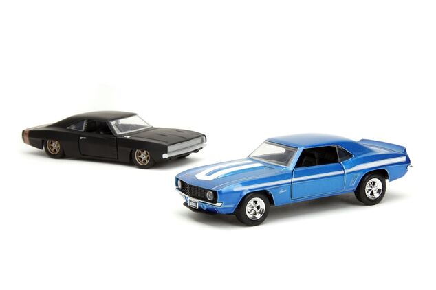 Rýchlo a zbesilo Twin Pack Chevrolet Camaro 1969 a Dodge Charge Wide Body 1968, 1:32 Wave