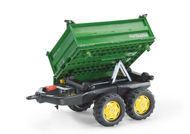 Rollytoys Vlečka so závitovkovým vyklápaním do 3 strán 2-osá - zelená