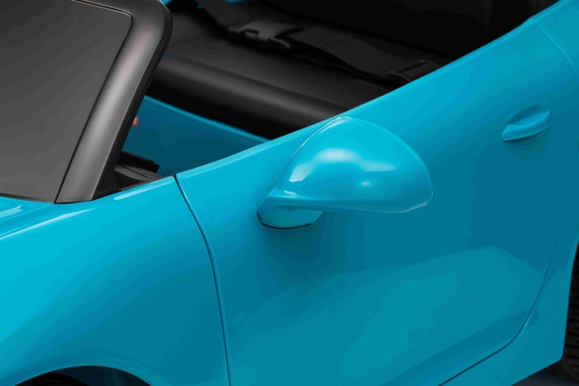 Elektrické autíčko RUF GT 12V, modré, Otváracie dvere, 2.4 GHz diaľkové ovládanie, LED sve