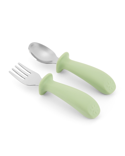 SKIP HOP Cucchiaio e forchetta Besties Squad Green, 12m+