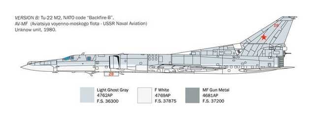 Model Kit letadlo 1440 - Tu-22 M3 BACKFIRE C (1:72)