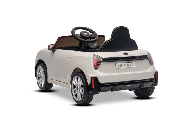 Elektrické autíčko BMW Mini Cooper 12V, biele, USB Vstup s Bluetooth pripojením na MP3 Pre