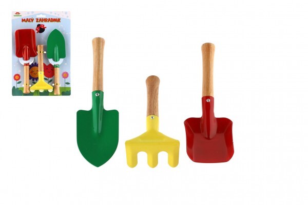 Náradie záhradné detské 3ks kov/drevo 15-21cm