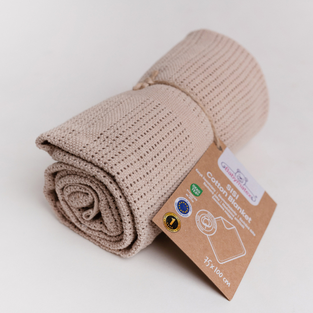 BABYMATEX Deka úpletová z bavlny 75x100cm Sisi béžová