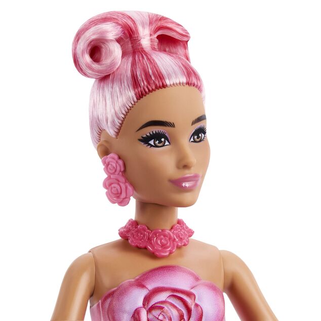 Barbie PETAL POP sorpresa floral - rosa roja
