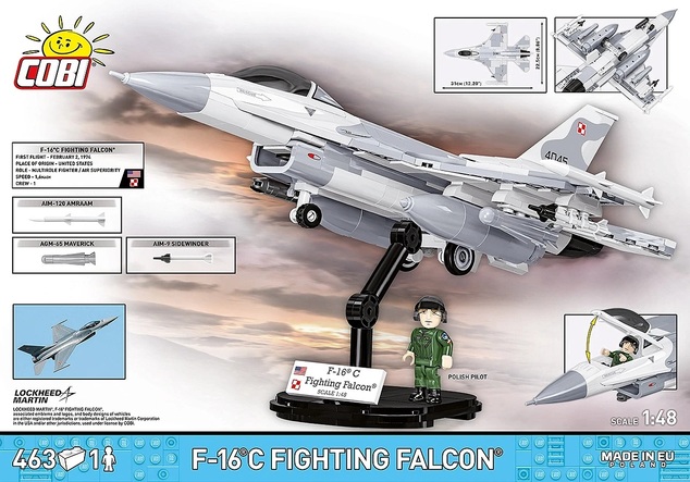 Cobi 5910 Armed Forces F-16 C FIGHTING FALCON, 1:48