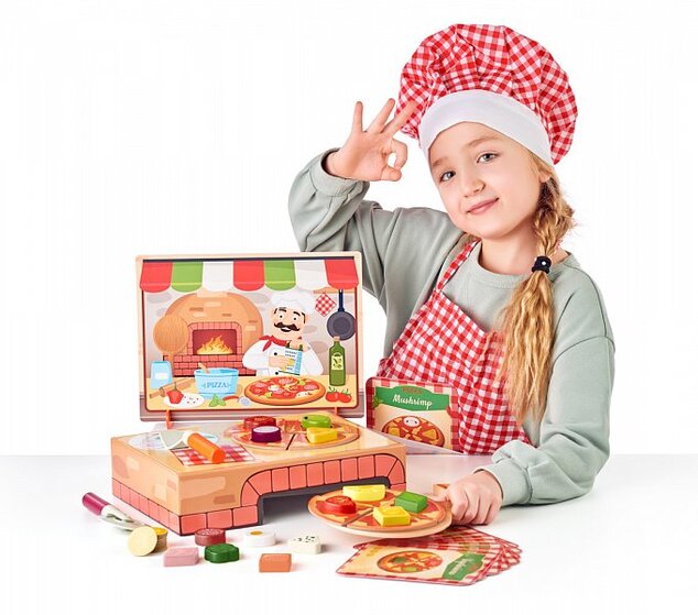 Woody Pizzeria Carlo, gioco didattico con inserimento di forme
