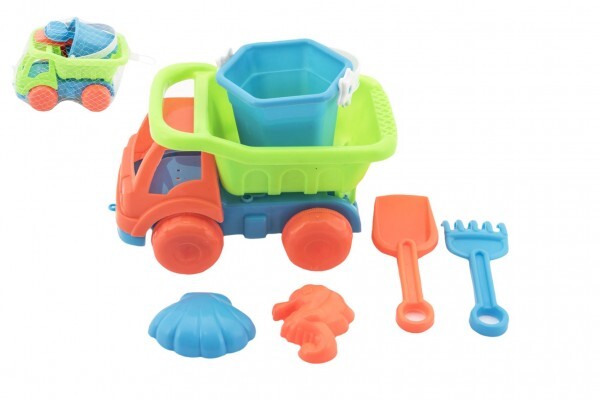 Auto do piesku s doplnkami plast 16cm 2 farby