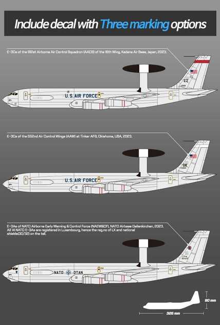 Model Kit avion 12629 - USAF E-3G Sentry "AEW&amp;C" (1:144)