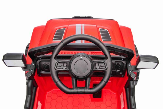 Elektrické autíčko OFFROAD NEW s pohonom zadných kolies, červené, Lítiová batéria