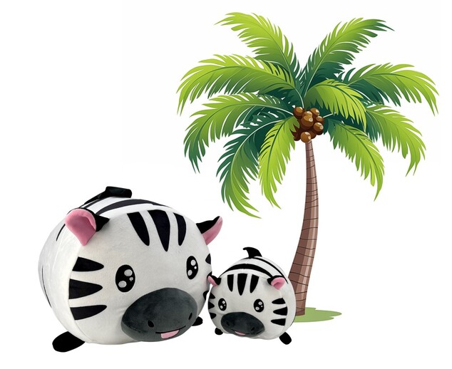 Magic Baby Zebra - mamička s mláďatkom - set plyšových hračiek 20 a 40 cm
