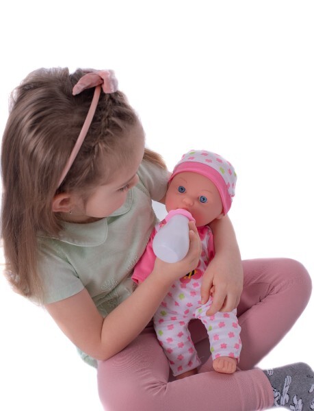 Baby kranker weicher Körper 36 cm aus Gummi mit Batteriezubehör mit Ton und Licht