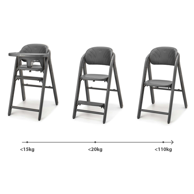 KINDERKRAFT Jedálenská stolička Tino Grey