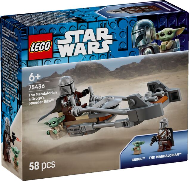 LEGO® Star Wars™ 75436 Mandalorian, Grogu a spídrová motorka