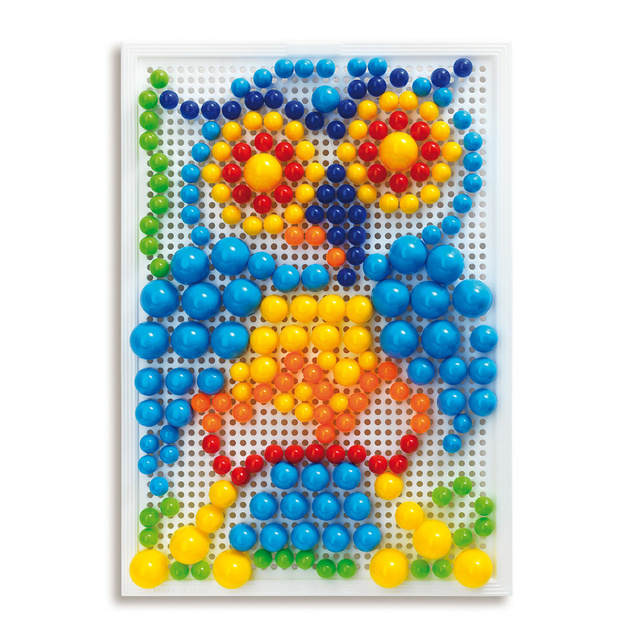 Quercetti Mozaika Fantacolor Portable - 280 ks, mix 3 veľkostí štipcov