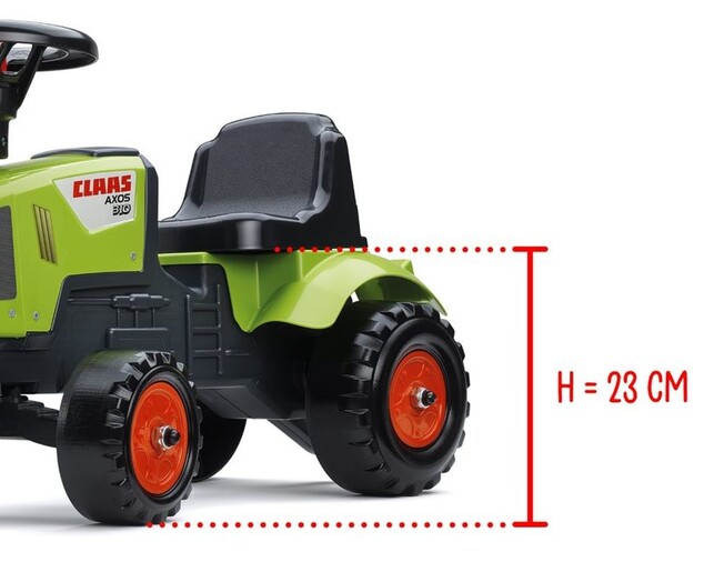 Falk Odrážadlo 1012B Baby Claas Axos s vlečkou