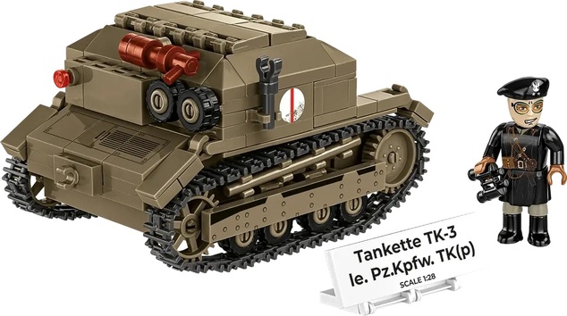 Cobi II WW Tankette TK-3 / le. PzKpfw TK(p), 1:28, 318 k, 1 f