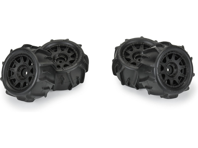 Pro-Line koleso 1:18, pneu Dumont, disk čierny, H12mm (4): Granite GROM