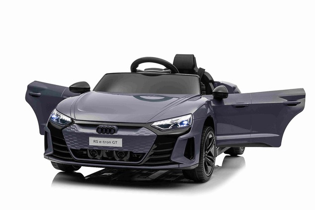Elektrické autíčko Audi RS E-tron GT 12V, sivé, široké jednomiestne sedadlo, 2,4 GHz diaľk