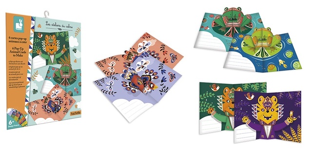 Janod Atelier Sada Mini Origami Pohľadnice so zvieratkami od 6 rokov