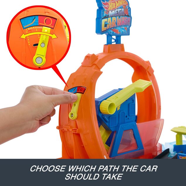 Mattel Hot Wheels City Mega Loop - Autowaschanlage mit 1 Farbwechsler