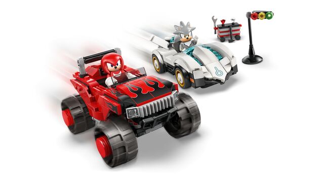 LEGO® Sonic The Hedgehog™ 77118 Silver a jeho auto vs. Knuckles a jeho monster truck