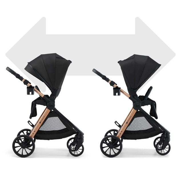KINDERKRAFT Kombikinderwagen Vesto 2 3in1 Schwarz