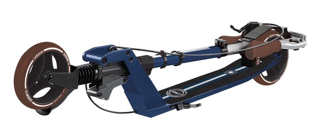 Globber Kolobežka One K 165 Deluxe Vintage Blue s prednym tlmičom a brzdou, nosnosť 100kg
