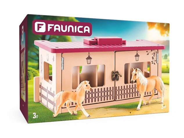 Stajňa s dvoma koňmi