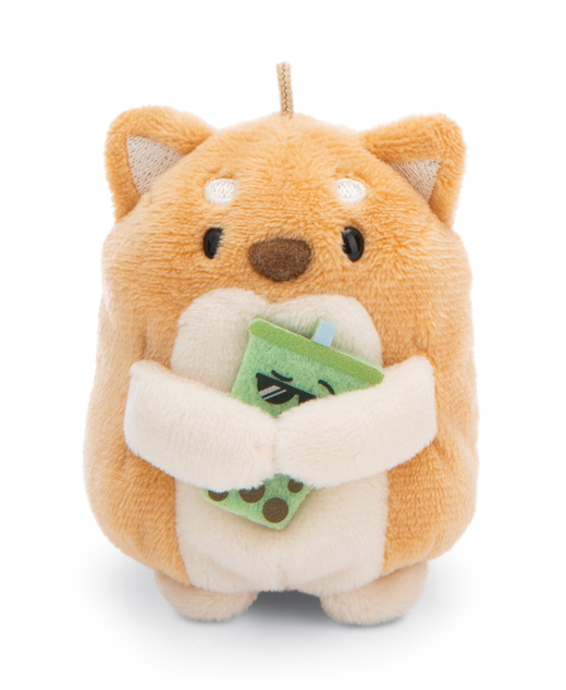 NICI plyš MyMochi Psík Hiro 8cm v kostýme ľadového medveďa a bubble tea, set darčekové bal