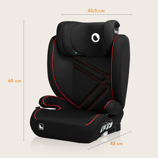 Lionelo Autosedačka Hugo i-Size (100-150 cm) Sporty Black Red