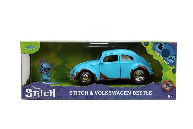 Lilo &amp; Stitch auto 1959 VW Beetle 1:32 a figúrka Stitch, DP6