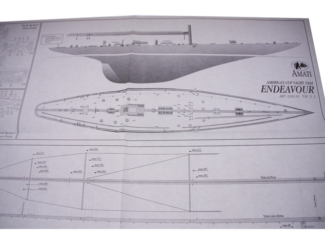 AMATI Endeavour plachetnica 1934 1:80 kit