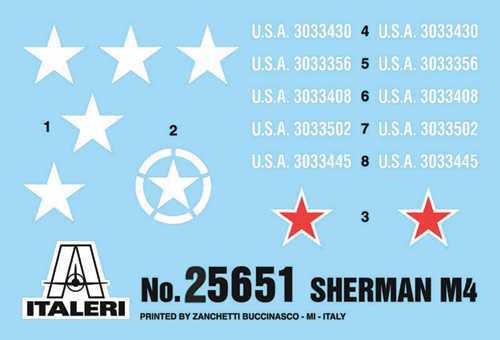Model Kit tank 25751 - M4 Sherman 75mm (1:56)