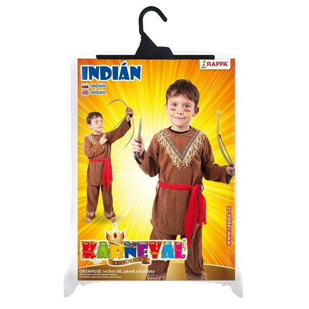 Karnevalový kostým Indián so šatkou M