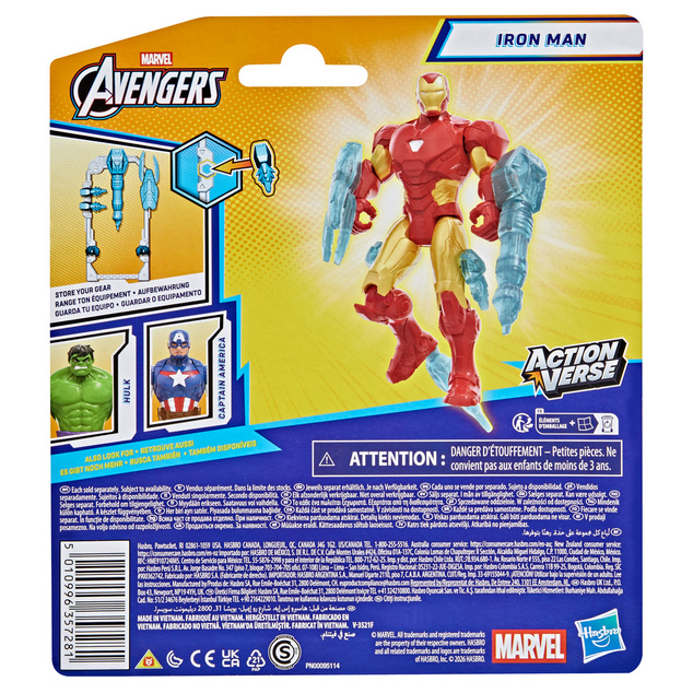 HASBRO - Avengers ActionVerse - Figura di Iron Man