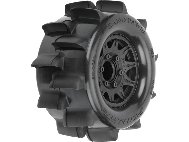 Pro-Line koleso 1:10, pneumatika 2.8" Sand Paw HP Belted, čierna doska Raid 12/14mm (2)