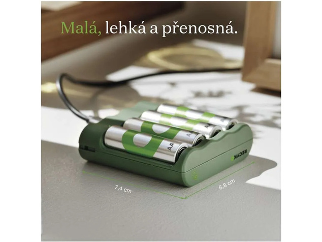 GP USB nabíjačka Eco E441 + 4AA GP ReCyko 2100