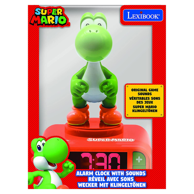 Lexibook Wecker mit 3D-Figur Super Mario Yoshi