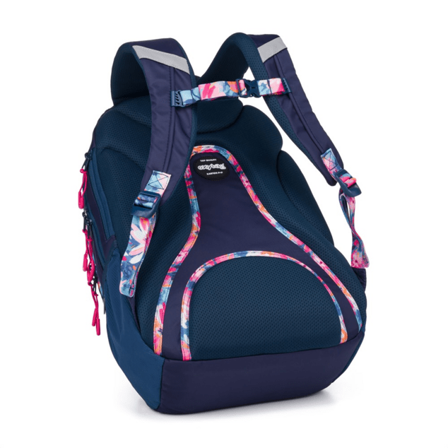 Študentský batoh + etue OXY Sport Flowers Blue