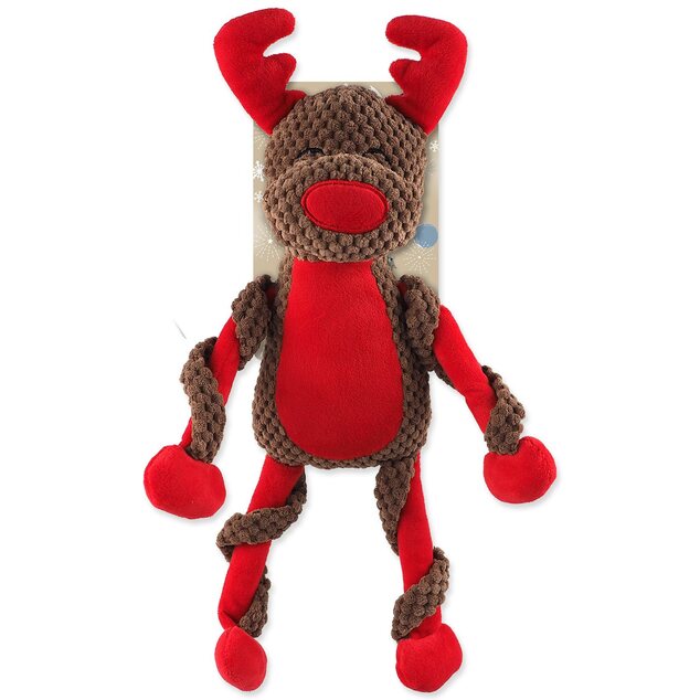 Dog Fantasy Winter Tale Plüsch Rentier mit Quietscher 40cm