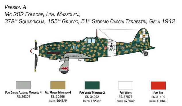 Model Kit letadlo 1439 - MC 202 Folgore (1:72)