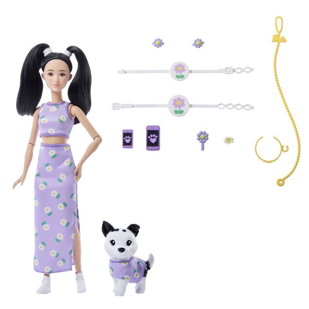 Mattel Barbie Bábika štýl pre dvoch - kvety